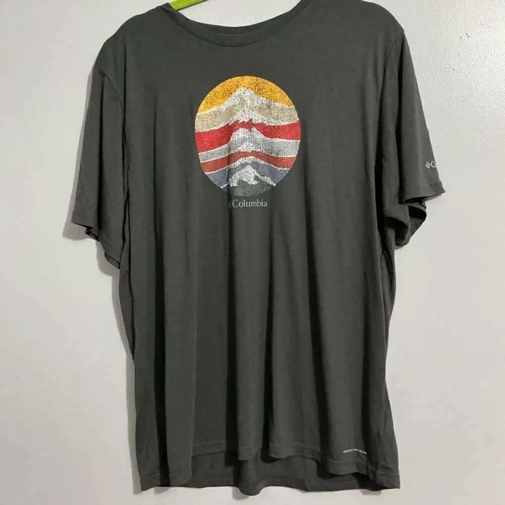 Columbia Omni-wick Dark Gray Mountain T-shirt Men’s Sz XL